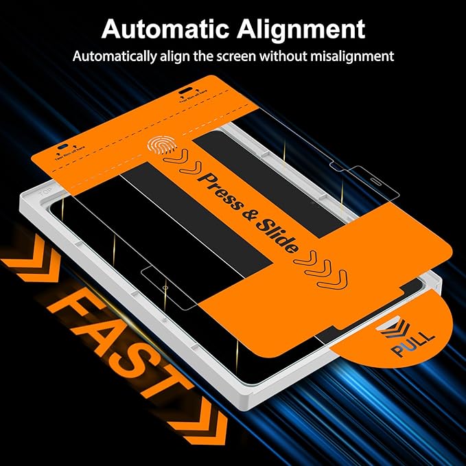 SPARIN Screen Protector for iPad A16 11 inch 11th/10th Generation 10.9 Inch (2025/2022), Tempered Glass with Auto Application Tray for iPad 11/10 Gen, Easy Installation, Case Friendly, 2 Pack