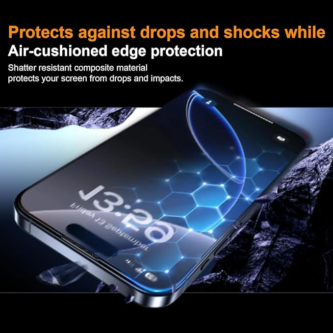 OneFish for iPhone 11 Pro Max/XsMax Tempered Glass Screen Protector Full Edge Coverage, Privacy Auto Dust-Elimination Easy Installation Screen Protector [2 Pack]