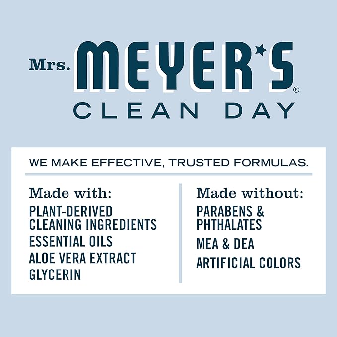 MRS. MEYER'S CLEAN DAY Liquid Dish Soap, Biodegradable Formula, Snowdrop, 16 fl. oz