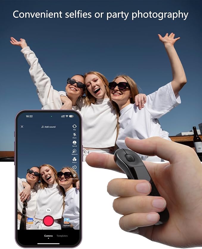 Air Mouse for PC/iOS/Android with Touchpad Rechargeable Wireless Presentation for PPT Pointer Bluetooth 2.4G Remote Control for PowerPoint/Keynote/Tiktok/Camera/Kindle App (Black)