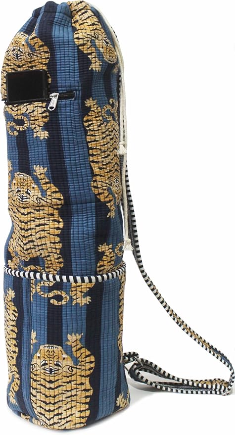 ICC Black Gold Mandala Full-Zip Exercise Yoga Mat Carry Bag Gym Beach Pilates Carrier Bags Hippie Mandala Indian Cotton Bag