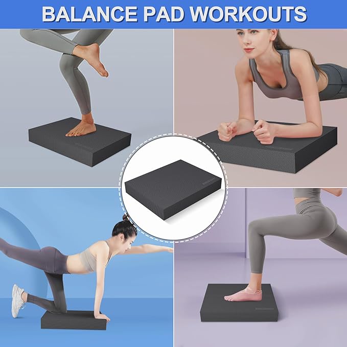 Balance Pad 15.8 * 13.2 * 2 inch,Large Balance Pad for Physical Therapy,Foam Balance Board for Rehabilitation Stability Workout Knee and Ankle Exercise Strength Training