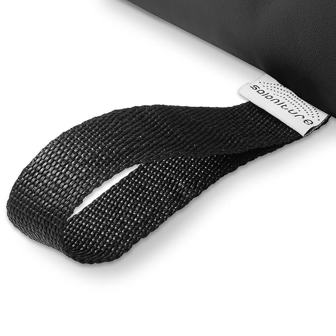 Saloniture Half Round Massage Table Bolster Pillow Pad - 26 x 6 x 3 Inch - Black