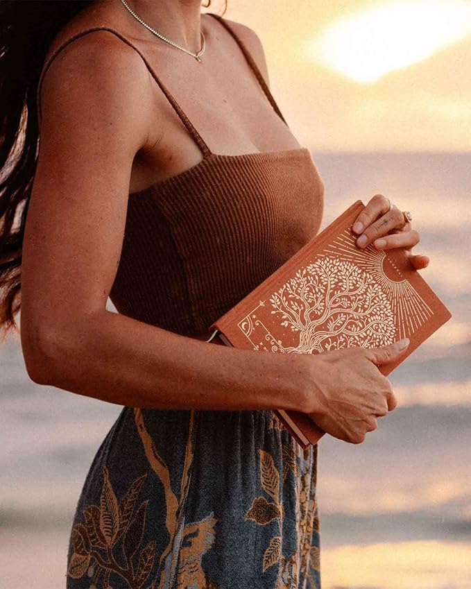 Intelligent Change Notes to Mindfulness Daily Journal for Women With Prompts to Write In, Illustrated Gratitude & Positivity, Undated Guided, Hardbound Wellness - Chelsea Kauai (Sunset Orange)