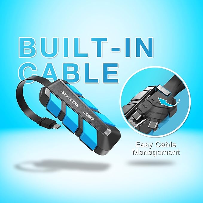 ADATA SC740 External Solid State Drive 1000GB, USB 3.2 Gen2 USB-C External Portable SSD - up to 1050 MB/s