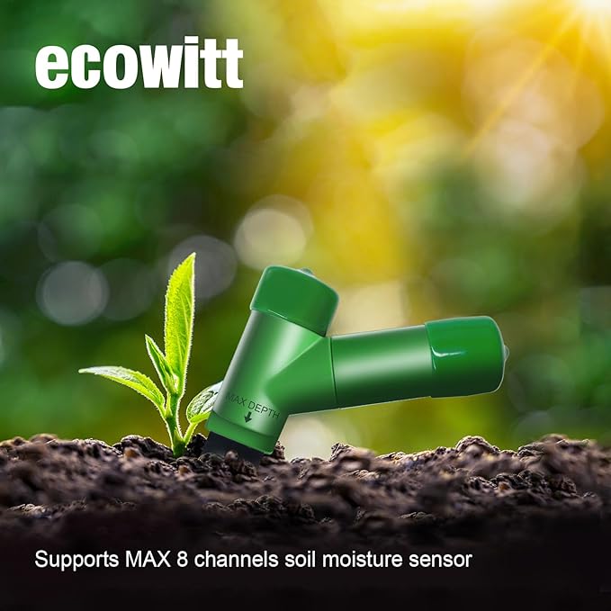 ECOWITT WH0291 Soil Moisture Tester Plant Soil Moisture Sensor Meter with Digital LCD Display