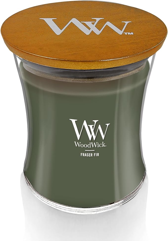 WoodWick Fraser Fir Medium Hourglass Candle,10 Oz