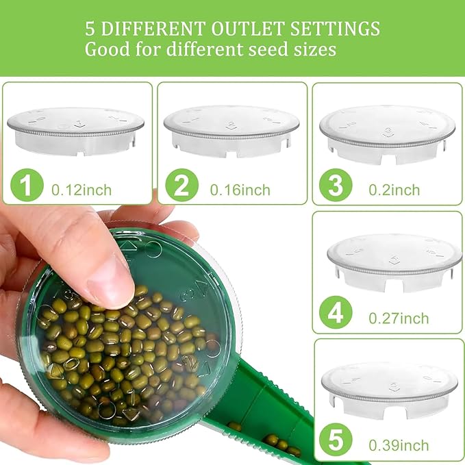 Seed Spreading Tool, Handheld Seed Planter Tool Seed Dibber,2025 Upgraded Seed Dispenser Set,Multifunctional Seed Spacer,Mini Seed Dispenser for Small Seeds,Gardening Tools