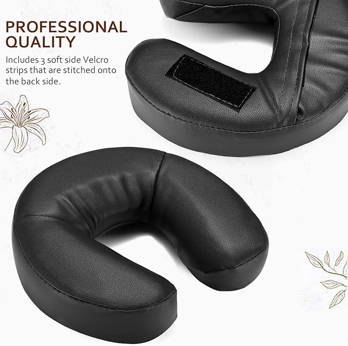 Noverlife Massage Face Cradle Cushion, Professional Massage Table Universal Face Head Neck Rest Pad, Soft Memory Foam Crescent Massage Chair Pillow for Massage Spa Therapy Beauty Treatment Sleep