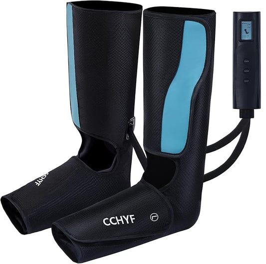 Leg and Foot Massager with Heat, Air Compression Leg Massager for Circulation with Handheld Controller 3 Intensities 2 Modes, Gifts for Family and Friends