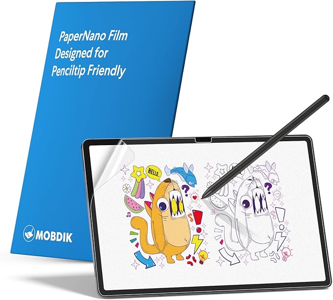 MOBDIK 2 PACK Paper Screen Protector Compatible with Samsung Galaxy Tab S10 Plus / S9 Plus/Tab S9 FE+ / Tab S8 Plus/Tab S7 FE/Tab S7 Plus, Anti Glare, Like Writing on Paper