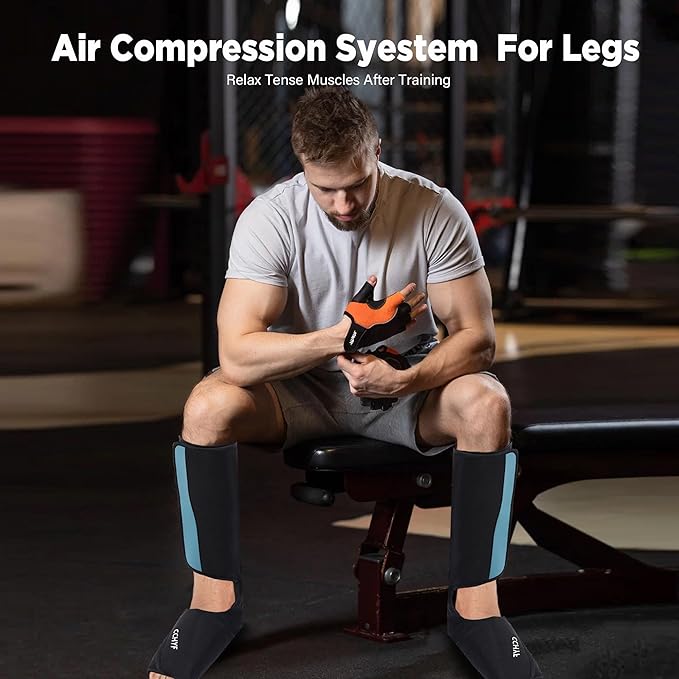 Leg and Foot Massager with Heat, Air Compression Leg Massager for Circulation with Handheld Controller 3 Intensities 2 Modes, Gifts for Family and Friends