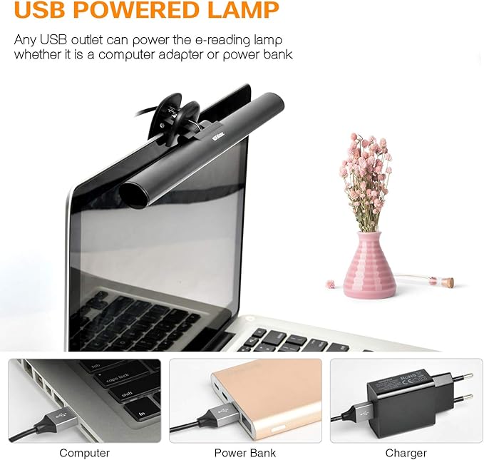 Monitor Light Bar, Computer e-Reading Task Lamp - 3 Color Modes, 10 Brightness Levels, USB Powered