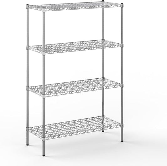 18" Deep x 42" Wide x 64" Height Wire Shelving Kit | 4-Tier | NSF Commercial Storage Rack Unit