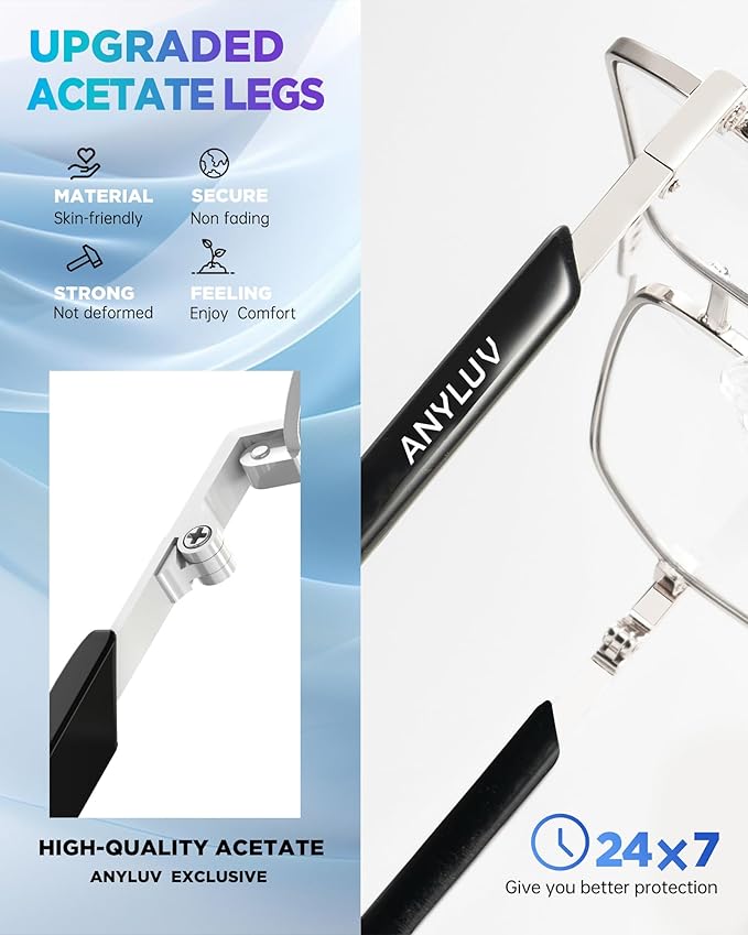 ANYLUV Blue Light Glasses Men/Women, Blue Light Blocking Glasses, Computer Screen Blocker Eyes Protection Glasses