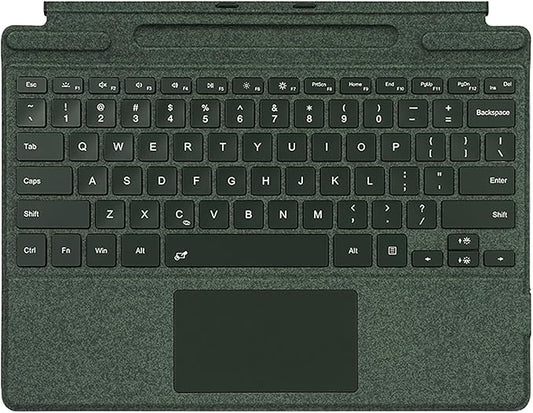 Keyboard for Surface Pro 11/10/9/8/X (13inch), Portable Slim Type Cover for Surface Pro, Wireless Bluetooth Keyboard with Touchpad, Backlits,Built in Pencil Holder,Dark Green