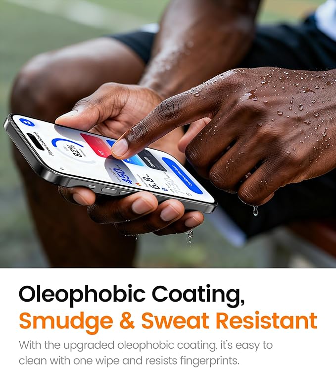 iGluz 4 Pack for iPhone 14 Pro Screen Protector with 2-Pack Camera Lens Protector[99.99%HD Clear][9H Tempered Glass][Bubble Free][Easy Installation][Smooth Touch][Anti-fingerprint],4+2 Dual Protection