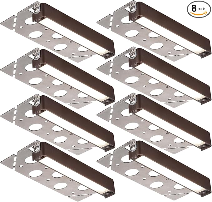 LEONLITE 8-Pack 7 Inch LED Hardscape Lighting, Update Retaining Wall Lights, LED Landscape Lighting, 12-24V AC/DC Paver Light Low Voltage, 3W/4W/5W Dimmable Outdoor Step Lights, 5000K Daylight, ETL