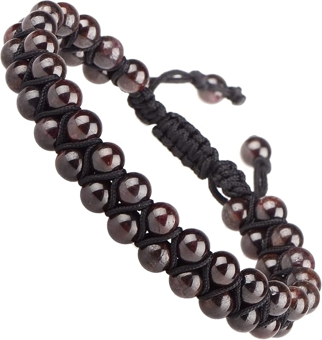 MASSIVE BEADS Double Layer Natural Chakra Healing Power Crystals Macrame Bracelet Yoga Stone Beads Gemstone Meditation Relax Anxiety Bangle for Unisex Women Men