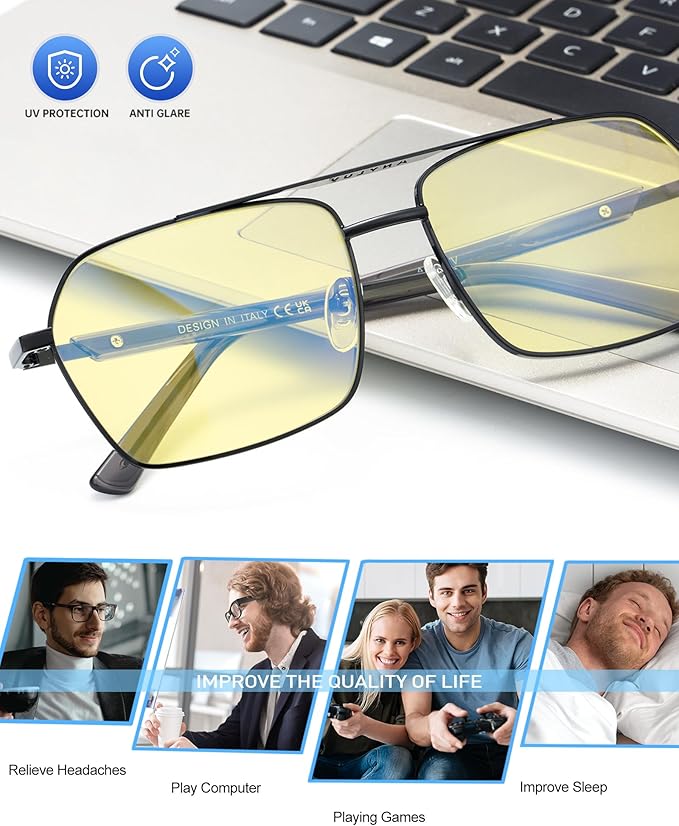 ANYLUV Blue Light Glasses Men/Women, Blue Light Blocking Glasses, Computer Screen Blocker Eyes Protection Glasses