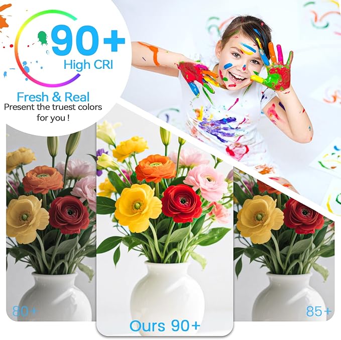 Brightever Edison Light Bulbs 60W Equivalent, Dimmable Light Bulbs, 7W, 850LM Vintage E26 LED Bulb 5000K Daylight White, 90+CRI, ST58 Clear Glass Antique LED Filament Bulb for Porch, 8 Pack