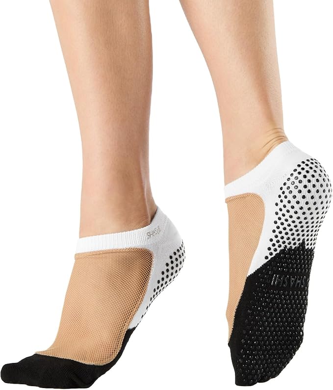 SHASHI Mesh Socks for Women – Stylish, Full-Coverage Non Slip Socks for Barre, Yoga and More