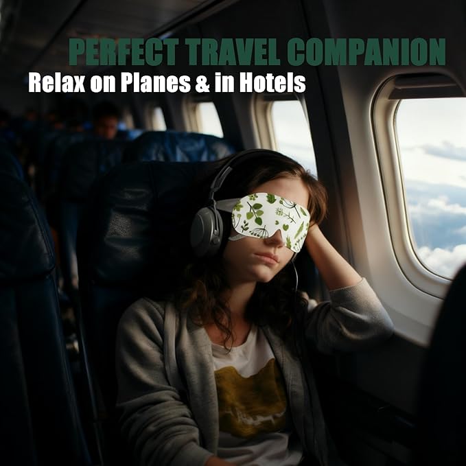 Disposable Steam Eye Mask 9 Pack - Heated Eye Compress for Dry Eyes, Eye Strain & Puffiness Relief, Sleeping Mask for Travel, Airplane, Spa, Night Use, Relaxing Gift