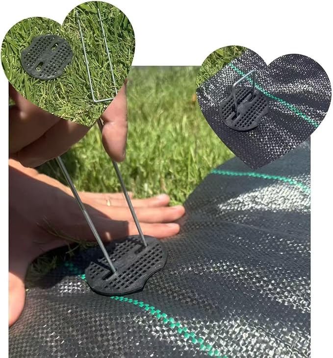 JKKGS 6-Inch Landscape Staples, 50-Pack, Hot-Dip Galvanized Heavy-Duty Steel, U-Shaped Garden, Yard, Tent Stakes for Landscape Fabric, Weed Barrier, Plant Covers, Lawn, Turf Grass, Christmas