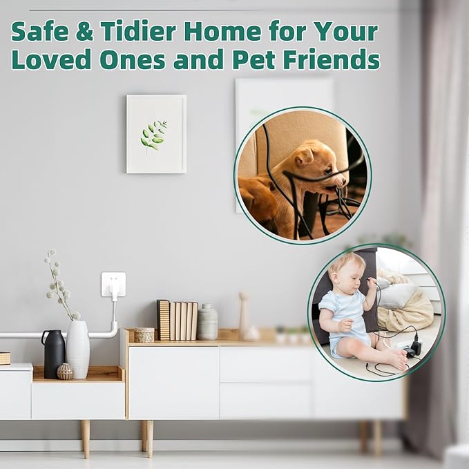 Cord Hider Raceway Kit, 78 inch Wall Cable Hider for 1-2 Cable, Silicone Material Hiding Wall Mount TV Powers Cords in Home Office, W0.75 H0.5in White