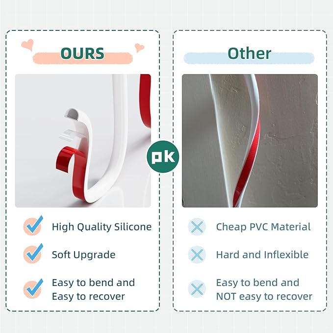 Cord Hider Raceway Kit, 118 inch Wall Cable Hider for 1 Cable, Silicone Material Hiding Wall Mount TV Powers Cords in Home Office, W0.59 H0.39in White