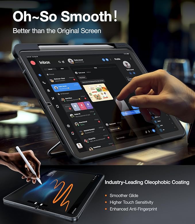 TORRAS for iPad mini 7 (A17 Pro) Screen Protector, iPad mini 6 Screen Protector, Military Grade Shatterproof, TOP 9H+ Tempered Glass, One-Pull Installation, Anti-Scratch, Bubble Free, HD Clarity