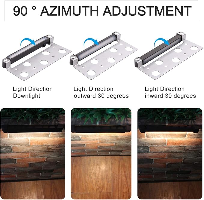 2W Retaing Wall Deck Step Light 7 Inch LED Hardscape Paver lamp, Warm White 2700K, 12V Low Voltage AC/DC, for Garden Pathway Outdoor IP65 Waterproof 4 Pack