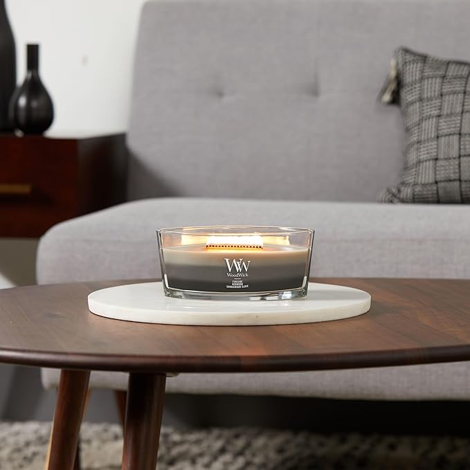 Woodwick Warm Woods Ellipse Trilogy Scented Candle 16oz 3 Pour Multi