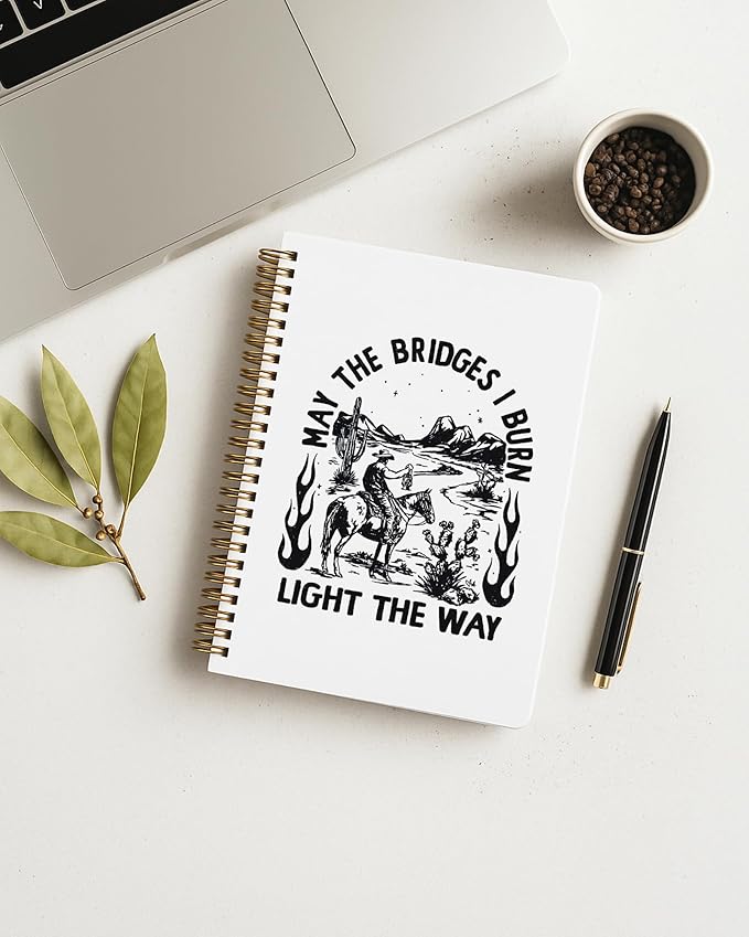 Vintage Western Cowboy Notebook, Horse Riding Cowboy Journal, Wild West Country Desert Journal for Writing, Western Office Supplies, Southwestern Spiral Notebook, 5.5x8.3 Inch 551