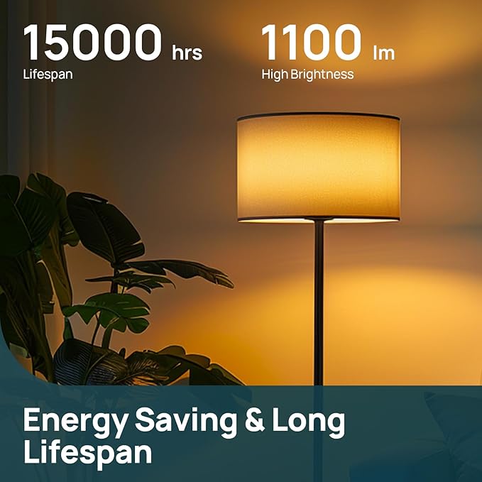 Linkind A19 LED Light Bulb, 75W Equivalent, 11.5W 2700K Soft White, 1100 Lumens Non-Dimmable LED Bulb, E26 Standard Base, Energy Efficient UL Listed, 6 Pack Led Lights for Bedroom Home Office