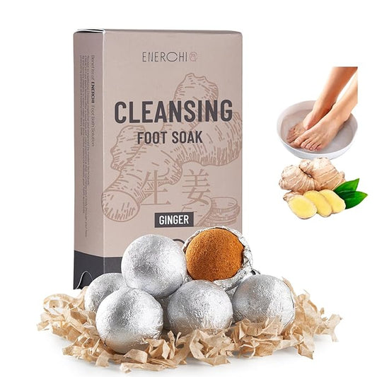 Ginger Cleansing Foot Soak for Circulation, Reduce Swelling, Edema Relief for Legs & Feet, Spa Pedicure for Tired Muscle & Relaxation, Lymphatic Drainage Feet Spa Soak, Natural Foot Soaking Salts