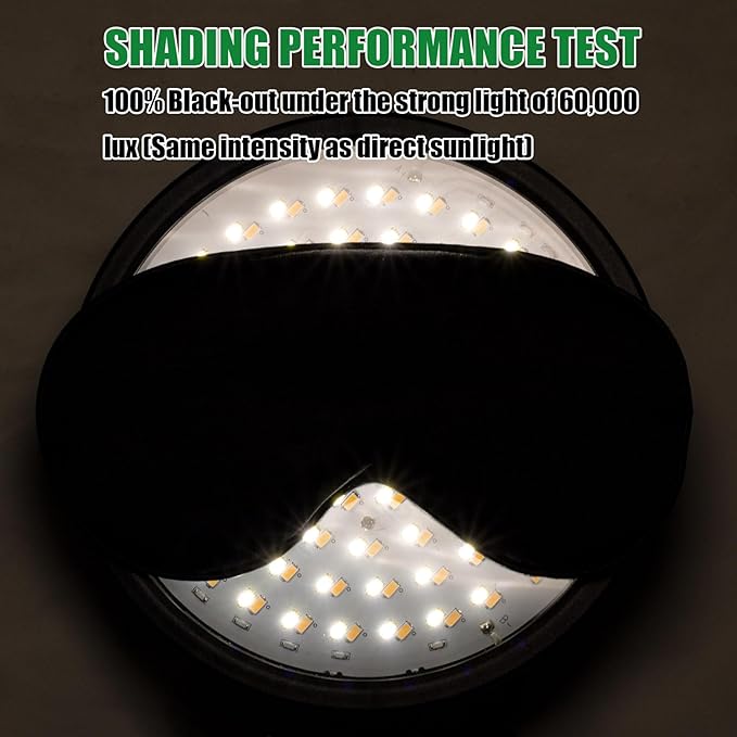 Sleep Mask for Women & Men - 3 Pcs Adjustable Strap Blackout Silk Sleep Eye Masks - Soft Eye Covers Blindfolds (Black 3 Pack)