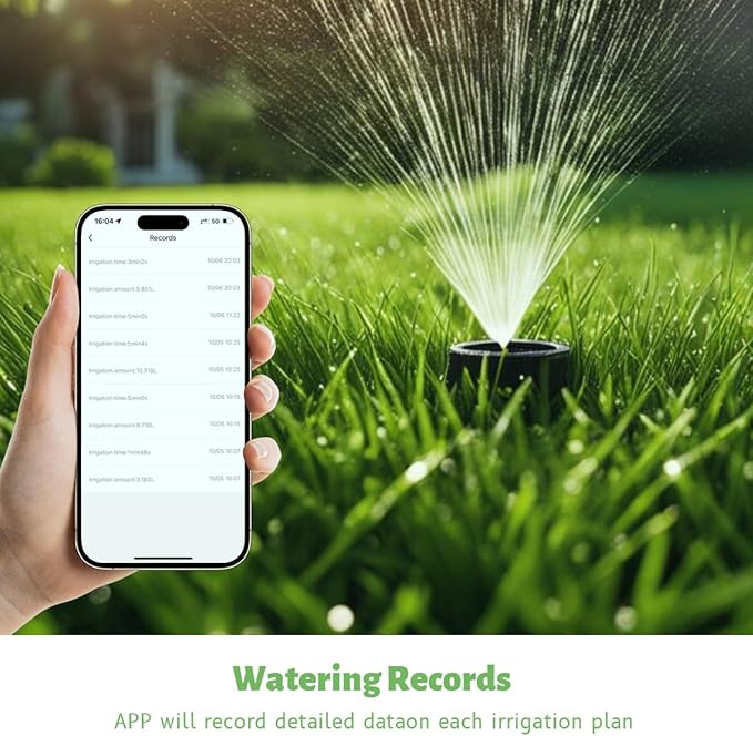 Water Timer for Garden Hose, Smart Hose Sprinkler Timer with Tuya/Smart Life App(Zigbee Connection), GreenVation Plant Automatic Watering System for Yard Outdoor Irrigation (Green Zigbee)