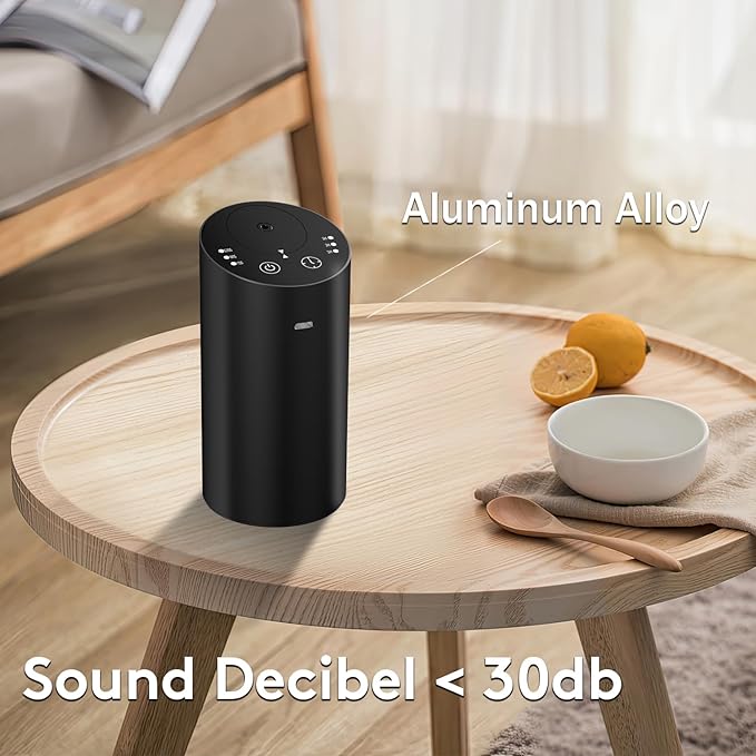 Waterless Car Diffuser with Timer, No Leakage Technology, Battery Operated Essential Oil Aromatherapy Diffuser for Car, Room, Super Quiet Cordless Operation