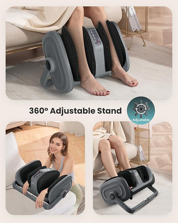 Snailax Shiatsu Foot Massager with Heat, Foot Calf Massager for Plantar Fasciitis, Deep Kneading Rolling Compression, Remote Control Leg Massager, Christmas Gifts for Women, Men