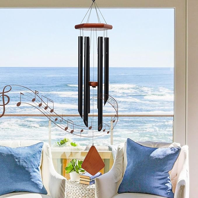 MUMTOP Wind Chimes for Outside - Deep Tone Memorial Sympathy Wind Chimes Outdoor, 35.4 Inch Windchimes Clearance for Garden, Patio,Yard Decor Gift
