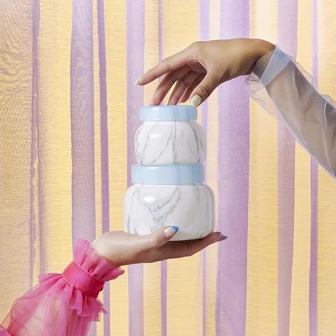 Capri Blue Modern Marble Jar Candles - Luxury Scented Candles for Home - Long Lasting Soy Wax Blend - Scented Home Decor Gifts - Blue Jean (8 oz)