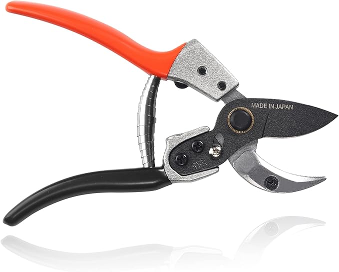 TONMA Anvil Pruning Shears [Made in Japan] Professional 8 Inch Heavy Duty Garden Shears Secateurs with Ergonomic Handle, Japanese Hand Pruners for Plants Thick Stems Dead Branches