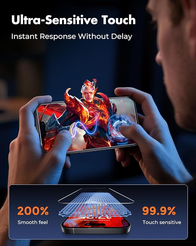 UNBREAKcable 2-Pack Screen Protector for iPhone 15 Plus, Double Shatterproof Tempered Glass [Easy Installation Frame] [9H Hardness] [99.99% HD Clear] [Case Friendly] for Apple iPhone 15 Plus 6.7 inch