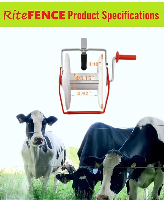 1 PACK 3:1 Geared Electric Fencing Standard Reel for Your Electric Fence