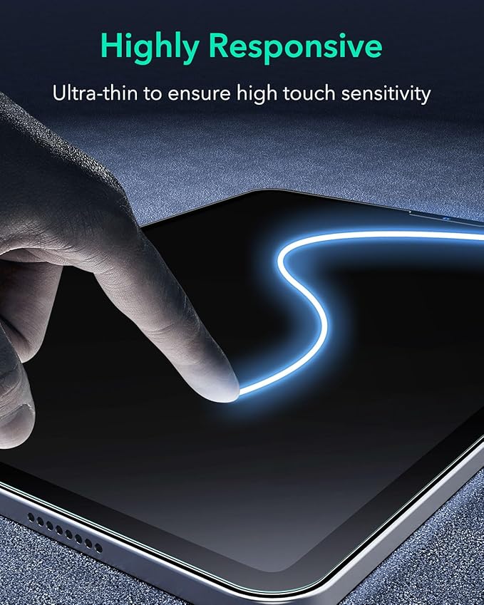 ESR 2 Pack Screen Protector for iPad Pro 12.9 (2022/2021/2020/2018), Tempered-Glass Film with Easy Application Tray, Anti-Scratch, Military-Grade Protection, HD Clarity, Armorite Series