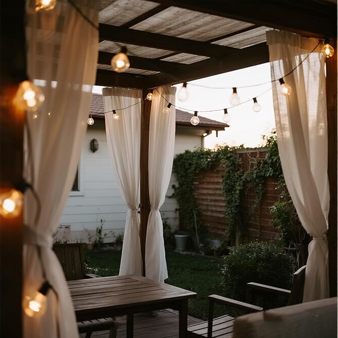 RTTY Outdoor String Lights 100ft, G40 Led Patio Globe Lights with 52pcs Bulbs,Shatterproof Waterproof Connectable Outside Hanging for Porch Cafe Bistro Backyard Gazebo Balcony Deck Party