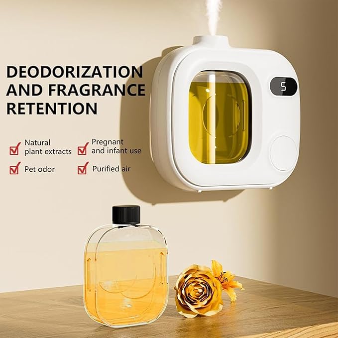 Waterless Essential Oil Aromatherapy Diffuser Mini Led Wireless Smart Aroma 360 Small Difusor Cordless for Home Large Rooms Scent Bathroom Hotel Collection Office Car Fragrance Air Scent Humidifier