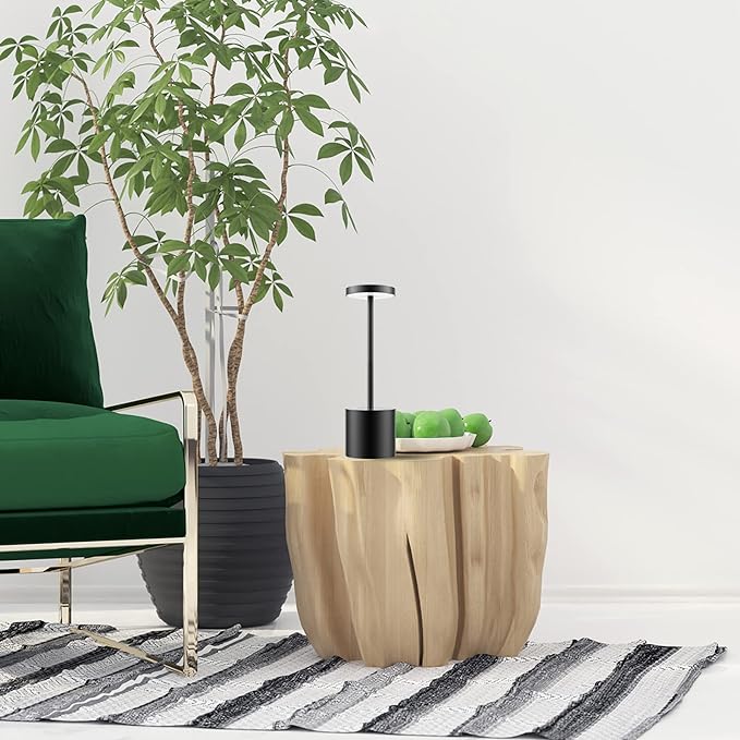 LED Cordless Table Lamps Set of 2,Portable Rechargeable 5000mAh Outdoor Table Lamp,3 Color Stepless Dimming Battery Powered Lamp, Table Light for Dinner/Patio/Restaurant/Bedroom.(Black)