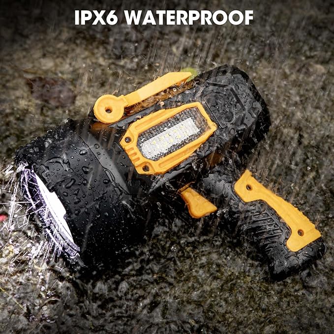 Rechargeable Spotlight, 99,000 Lumens Super Bright Spotlight Flashlight Outdoor Handheld with Cob Light, Heavy Duty Led Spot Light for Boating Camping